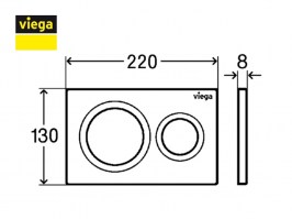 MEDIDAS PULSADOR PARA INODORO PREVISTA VISIGN FOR STYLE 20 VIEGA